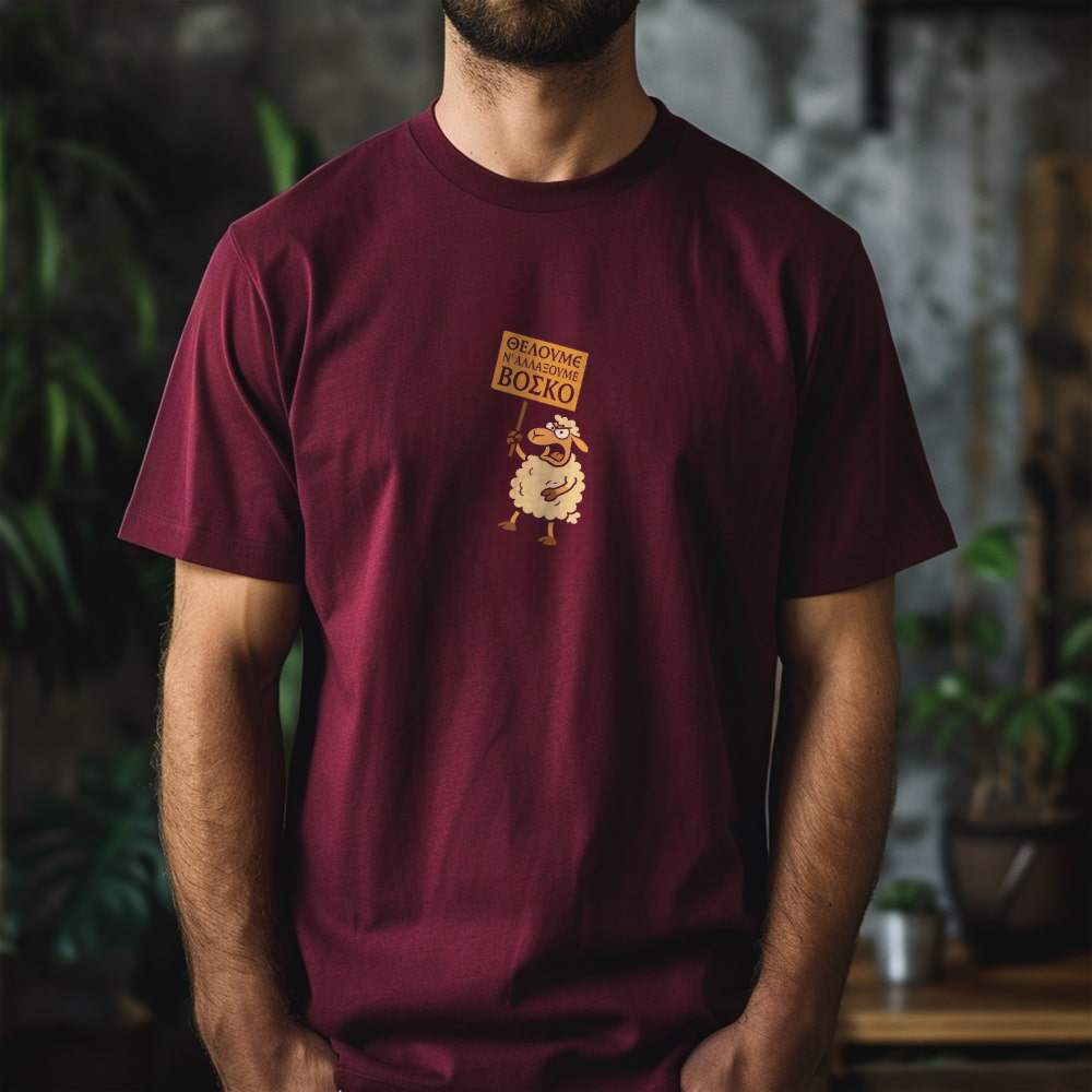 Θέλουμε ν' αλλάξουμε βοσκό -Μπορντώ t-shirt