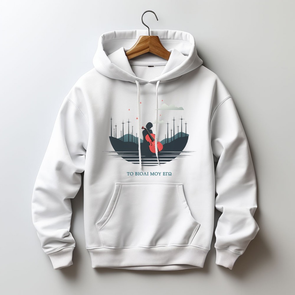 Το βιολί μου εγώ - White  Hoodie