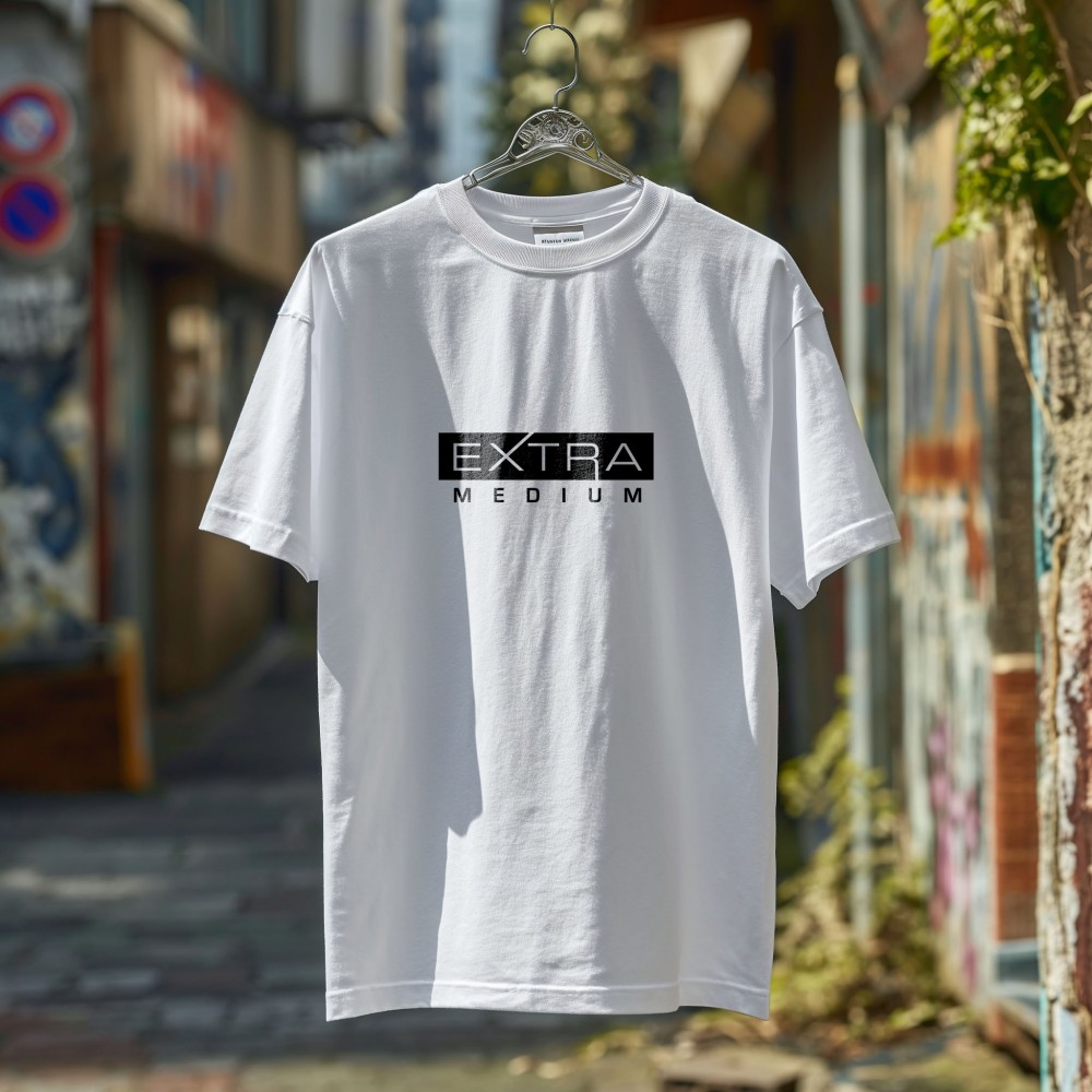 EXTRA medium - white tee