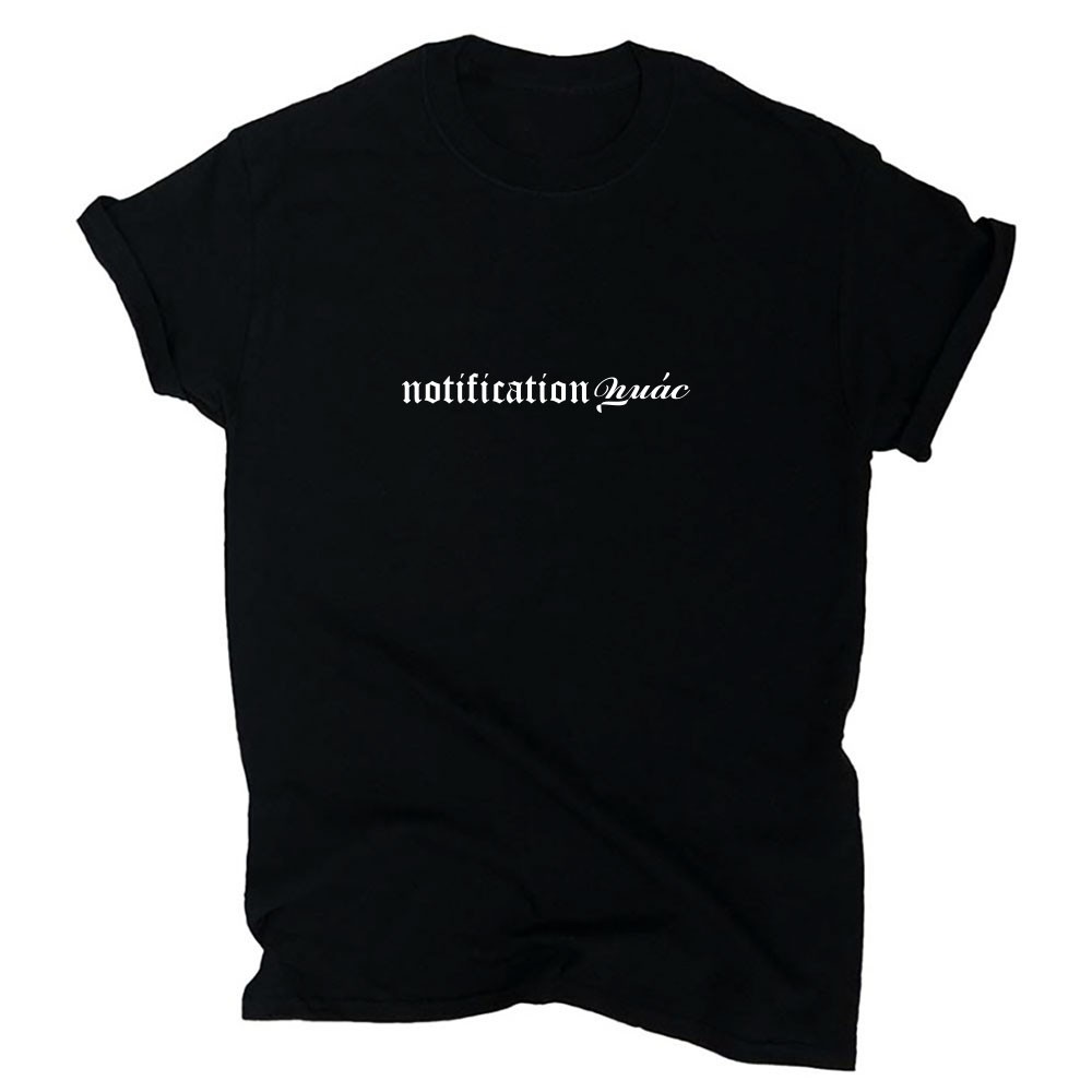 Notification ημάc - Black organic tee