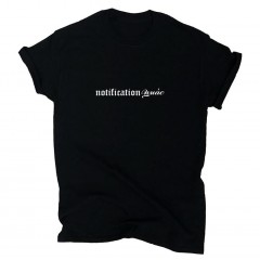 Notification ημάc - Black organic tee