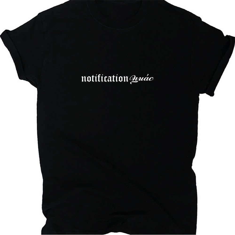 Notification ημάc - Black organic tee