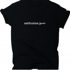 Notification ημάc - Black organic tee