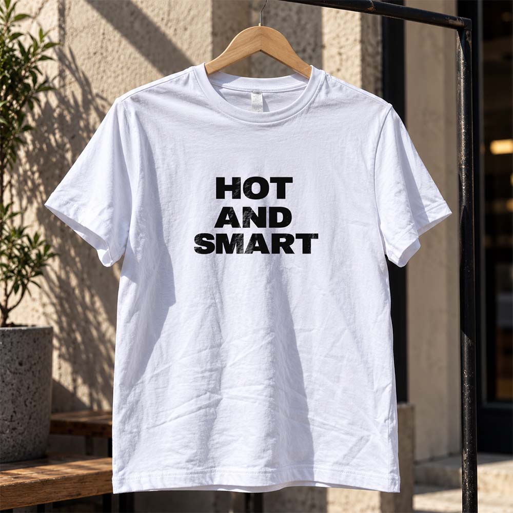 Hot and smart White tee