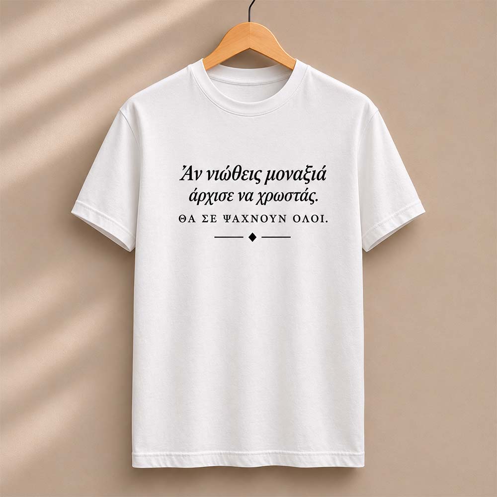 Άν νιώθεις μοναξιά Λευκό t-shirt