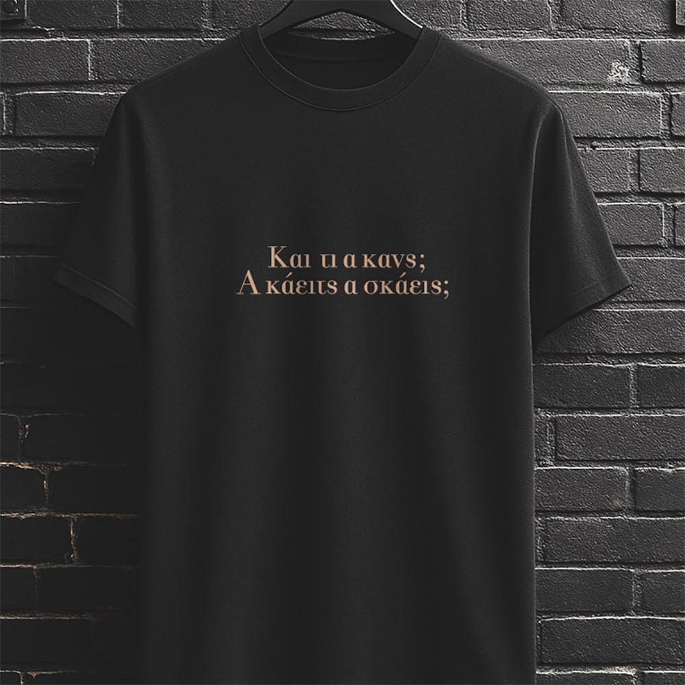 Α κάειτς α σκάεις; T-Shirt Μαύρο