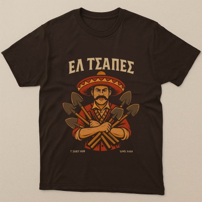 Ελ Τσάπες - T-shirt σε χρώμα καφέ