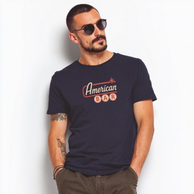 American bar - Navy tee