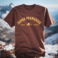 Super Pramadise -Brown tee