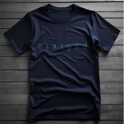 Ραδίκια Ανάποδα T-Shirt Μπλε